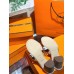Hermes Tandem 50mm Sandals In Brown/White Lambskin Hermes Tandem 50mm Sandals In Brown/White Lambskin