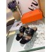 Hermes Avenue Sandals In Black Calfskin Hermes Avenue Sandals In Black Calfskin