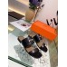 Hermes Avenue Sandals In Black Calfskin Hermes Avenue Sandals In Black Calfskin