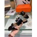 Hermes Avenue Sandals In Black Calfskin Hermes Avenue Sandals In Black Calfskin