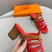 Hermes Celena Sandals 50mm In Red/Brown Calfskin Hermes Celena Sandals 50mm In Red/Brown Calfskin