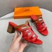 Hermes Celena Sandals 50mm In Red/Brown Calfskin Hermes Celena Sandals 50mm In Red/Brown Calfskin