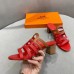 Hermes Celena Sandals 50mm In Red/Brown Calfskin Hermes Celena Sandals 50mm In Red/Brown Calfskin