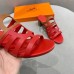 Hermes Celena Sandals 50mm In Red/Brown Calfskin Hermes Celena Sandals 50mm In Red/Brown Calfskin