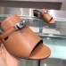 Hermes Candy 40mm Sandals In Brown Calfskin Hermes Candy 40mm Sandals In Brown Calfskin