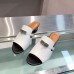 Hermes Candy 40mm Sandals In White Calfskin Hermes Candy 40mm Sandals In White Calfskin