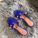 Hermes Oasis Slide Sandals In Blue Electric Niloticus Crocodile Shiny Skin Hermes Oasis Slide Sandals In Blue Electric Niloticus Crocodile Shiny Skin