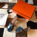 Hermes Oasis Slide Sandals In Blue Niloticus Crocodile Shiny Skin Hermes Oasis Slide Sandals In Blue Niloticus Crocodile Shiny Skin