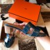 Hermes Oasis Slide Sandals In Blue Niloticus Crocodile Shiny Skin Hermes Oasis Slide Sandals In Blue Niloticus Crocodile Shiny Skin