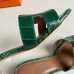Hermes Oasis Slide Sandals In Green Niloticus Crocodile Shiny Skin Hermes Oasis Slide Sandals In Green Niloticus Crocodile Shiny Skin
