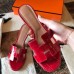 Hermes Oasis Slide Sandals In Red Niloticus Crocodile Shiny Skin Hermes Oasis Slide Sandals In Red Niloticus Crocodile Shiny Skin