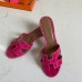 Hermes Oasis Slide Sandals In Rose Red Niloticus Crocodile Shiny Skin Hermes Oasis Slide Sandals In Rose Red Niloticus Crocodile Shiny Skin