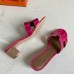 Hermes Oasis Slide Sandals In Rose Red Niloticus Crocodile Shiny Skin Hermes Oasis Slide Sandals In Rose Red Niloticus Crocodile Shiny Skin