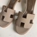 Hermes Oasis Slide Sandals 50mm In Gris Asphalt Epsom Calfskin Hermes Oasis Slide Sandals 50mm In Gris Asphalt Epsom Calfskin