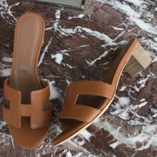 Hermes Oasis Slide Sandals 50mm In Gold Epsom Calfskin Hermes Oasis Slide Sandals 50mm In Gold Epsom Calfskin