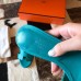 Hermes Oasis Slide Sandals 50mm In Lake Green Epsom Calfskin Hermes Oasis Slide Sandals 50mm In Lake Green Epsom Calfskin
