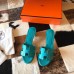 Hermes Oasis Slide Sandals 50mm In Lake Green Epsom Calfskin Hermes Oasis Slide Sandals 50mm In Lake Green Epsom Calfskin