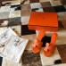 Hermes Oasis Slide Sandals 50mm In Orange Epsom Calfskin Hermes Oasis Slide Sandals 50mm In Orange Epsom Calfskin