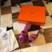 Hermes Oasis Slide Sandals 50mm In Purple Epsom Calfskin Hermes Oasis Slide Sandals 50mm In Purple Epsom Calfskin