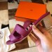 Hermes Oasis Slide Sandals 50mm In Purple Epsom Calfskin Hermes Oasis Slide Sandals 50mm In Purple Epsom Calfskin