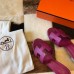 Hermes Oasis Slide Sandals 50mm In Purple Epsom Calfskin Hermes Oasis Slide Sandals 50mm In Purple Epsom Calfskin