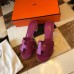 Hermes Oasis Slide Sandals 50mm In Purple Epsom Calfskin Hermes Oasis Slide Sandals 50mm In Purple Epsom Calfskin