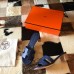 Hermes Oasis Slide Sandals 50mm In Blue Saphir Epsom Calfskin Hermes Oasis Slide Sandals 50mm In Blue Saphir Epsom Calfskin