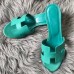Hermes Oasis Slide Sandals 50mm In Vert Verone Epsom Calfskin Hermes Oasis Slide Sandals 50mm In Vert Verone Epsom Calfskin
