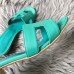 Hermes Oasis Slide Sandals 50mm In Vert Verone Epsom Calfskin Hermes Oasis Slide Sandals 50mm In Vert Verone Epsom Calfskin