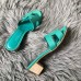 Hermes Oasis Slide Sandals 50mm In Vert Verone Epsom Calfskin Hermes Oasis Slide Sandals 50mm In Vert Verone Epsom Calfskin