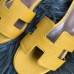 Hermes Oasis Slide Sandals 50mm In Yellow Epsom Calfskin Hermes Oasis Slide Sandals 50mm In Yellow Epsom Calfskin
