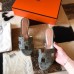 Hermes Oasis Slide Sandals 50mm In Grey Ostrich Leather Hermes Oasis Slide Sandals 50mm In Grey Ostrich Leather
