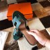 Hermes Oasis Slide Sandals 50mm In Malachite Ostrich Leather Hermes Oasis Slide Sandals 50mm In Malachite Ostrich Leather