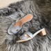 Hermes Oasis Slide Sandals 50mm In Blue Lin Epsom Perforated Calfskin Hermes Oasis Slide Sandals 50mm In Blue Lin Epsom Perforated Calfskin