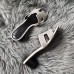 Hermes Oasis Slide Sandals 50mm In White Suede With Crystal