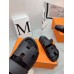 Hermes Women's Chypre Sandals In Black Epsom Calfskin