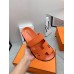 Hermes Women's Chypre Sandals In Orange Epsom Calfskin