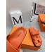 Hermes Women's Chypre Sandals In Orange Epsom Calfskin