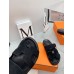 Hermes Women's Chypre Sandals In Black Suede Calfskin