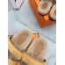 Hermes Women's Chypre Sandals in Beige Suede with Shearling