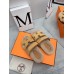 Hermes Women's Chypre Sandals in Beige Suede with Shearling