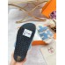 Hermes Women's Chypre Sandals in Blue Suede with Shearling