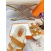 Hermes Women's Chypre Sandals in Tan Suede with Shearling