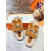 Hermes Women's Chypre Sandals in Tan Suede with Shearling