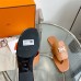 Hermes Galerie Sandals In Brown Calfskin Hermes Galerie Sandals In Brown Calfskin