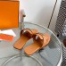Hermes Galerie Sandals In Brown Calfskin Hermes Galerie Sandals In Brown Calfskin