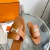 Hermes Galerie Sandals In Brown Calfskin Hermes Galerie Sandals In Brown Calfskin