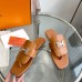 Hermes Galerie Sandals In Brown Calfskin Hermes Galerie Sandals In Brown Calfskin