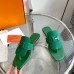 Hermes Galerie Sandals In Green Suede Leather Hermes Galerie Sandals In Green Suede Leather