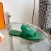 Hermes Galerie Sandals In Green Suede Leather Hermes Galerie Sandals In Green Suede Leather